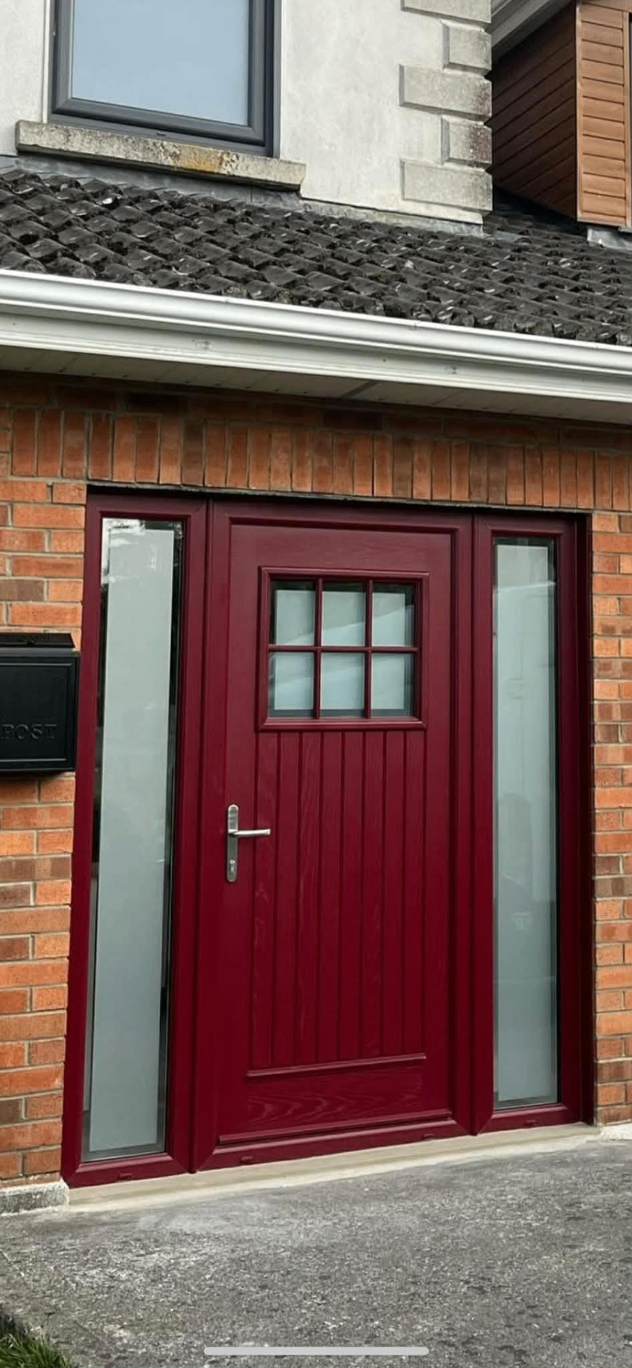Red composite cottage style door