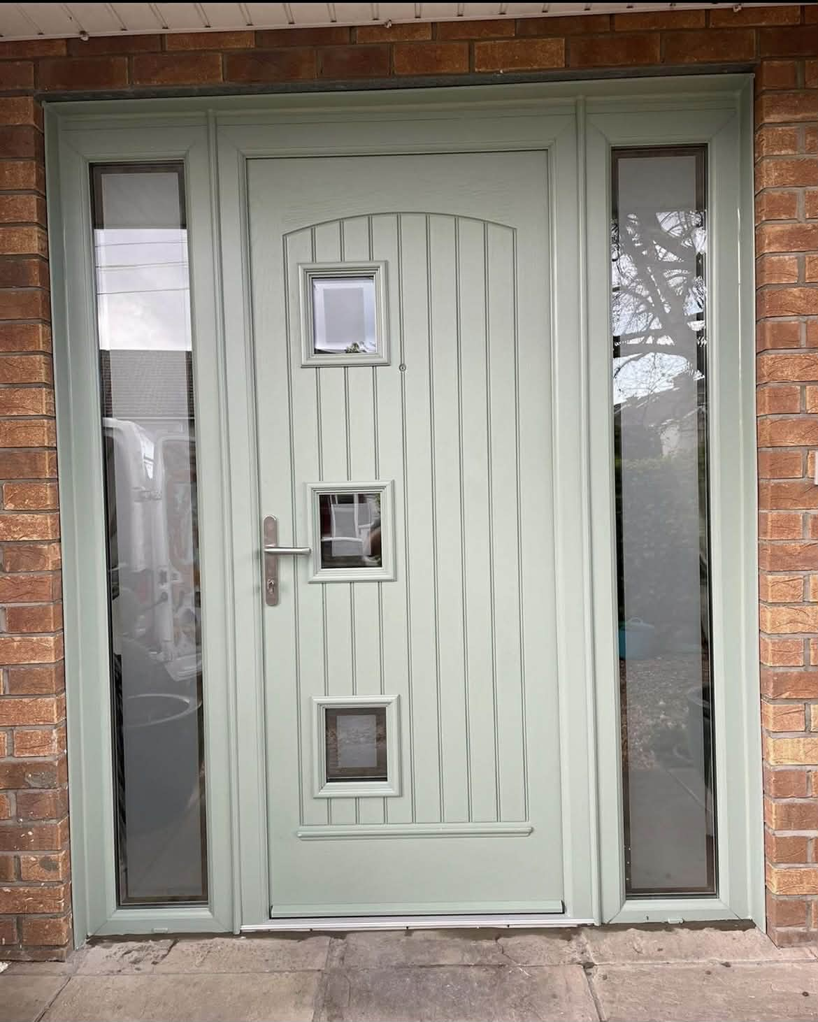 Sage green composite door
