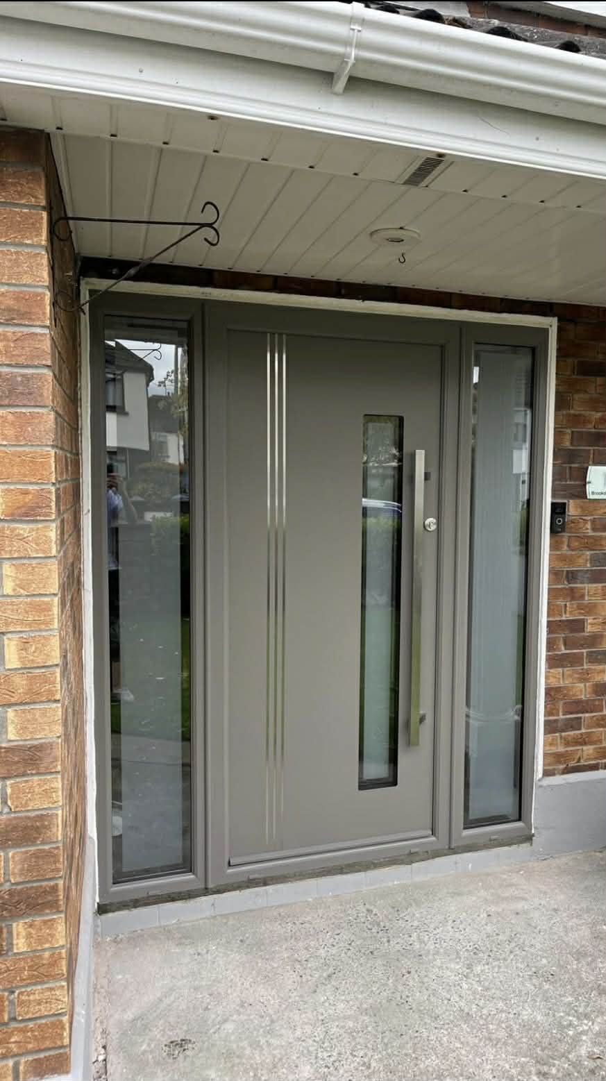 Grey modern composite door