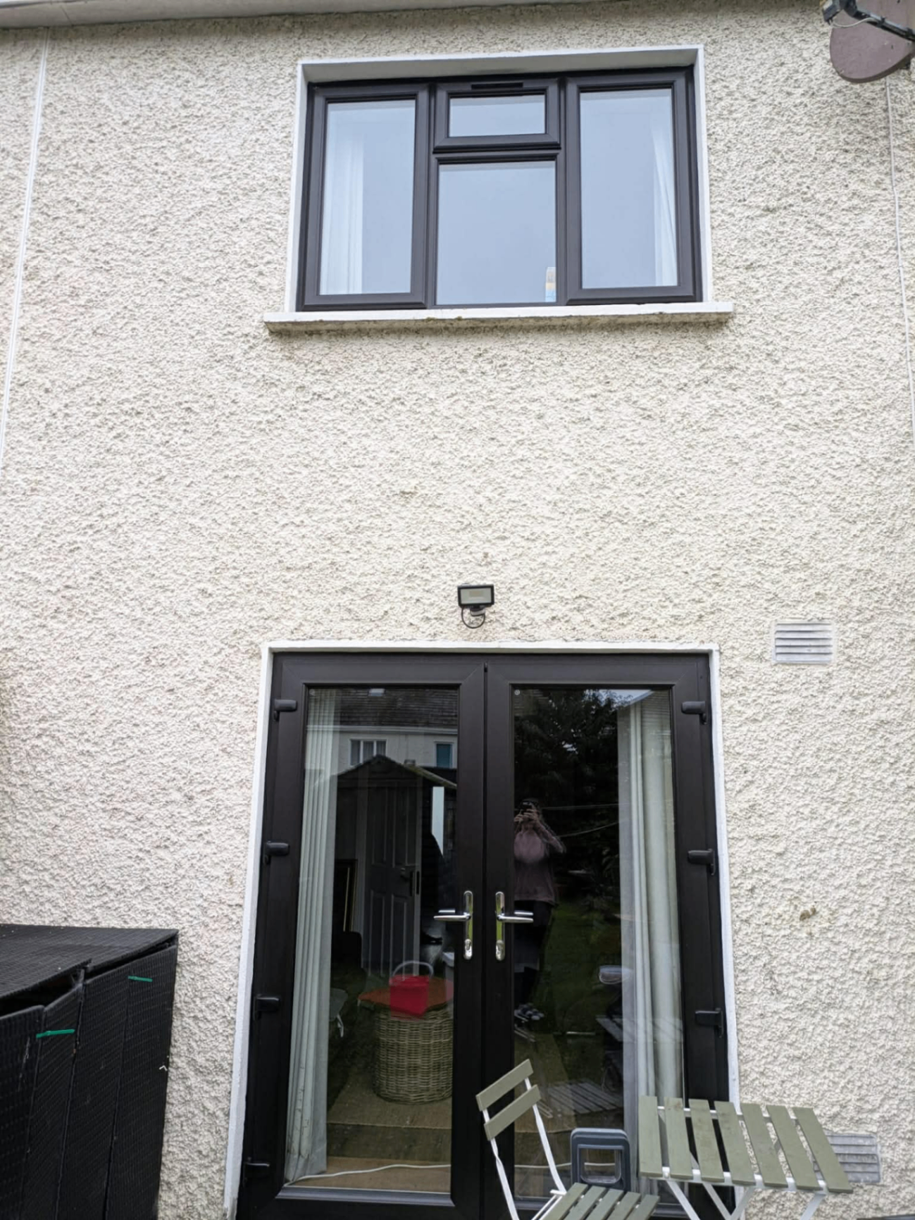 Anthracite grey PVC French doors